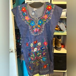 Embroidered apron dress